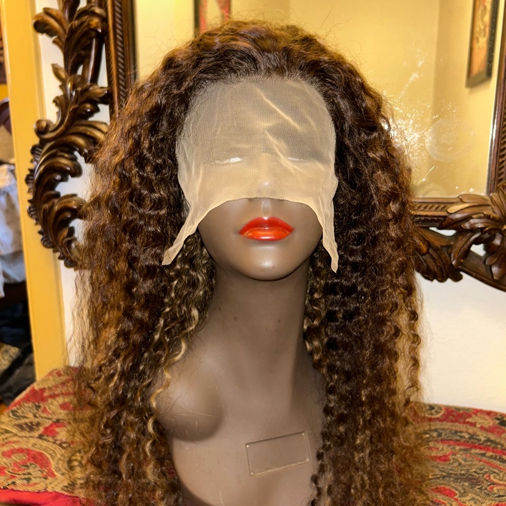 Curly Brown Lace Front Wig
